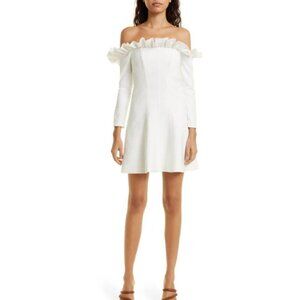 Cinq a Sept Tamra Off the Shoulder Long Sleeve Dress Size 6